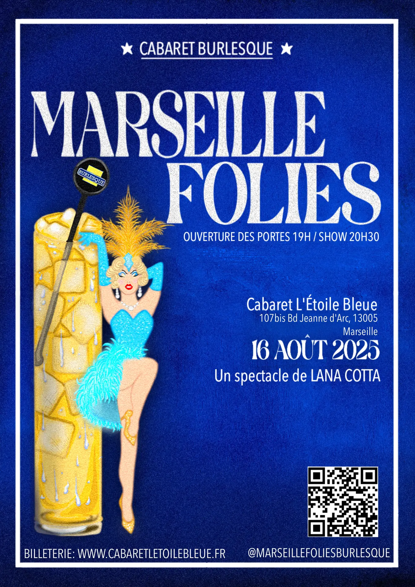 Soirée cabaret Marseille Folies à lEtoile Bleue