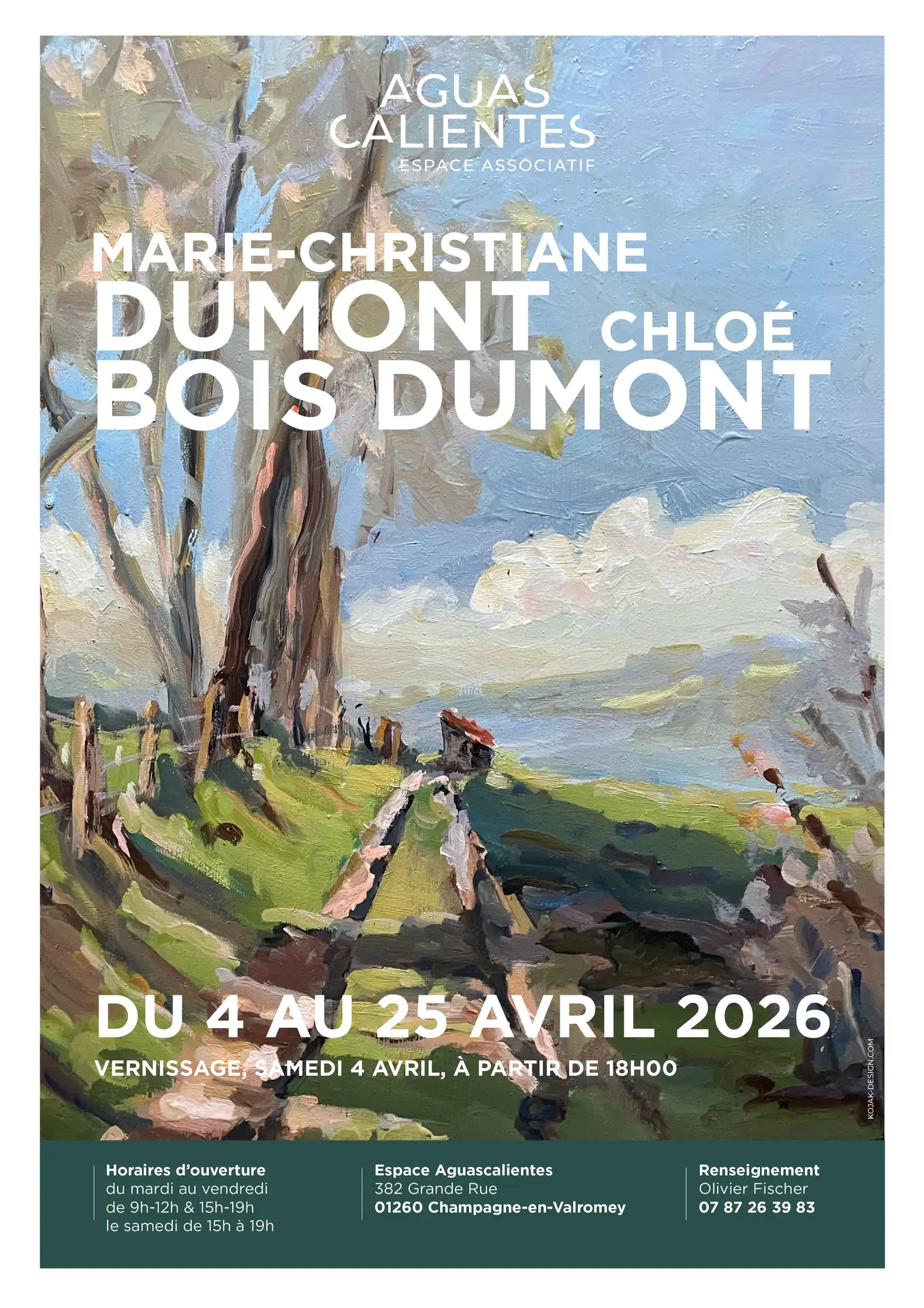 Exposition de peintures à l'huile de  Marie-Christiane Dumont et Chloé Bois Dumont à l'Espace Aguascalientes_Champagne-en-Valromey