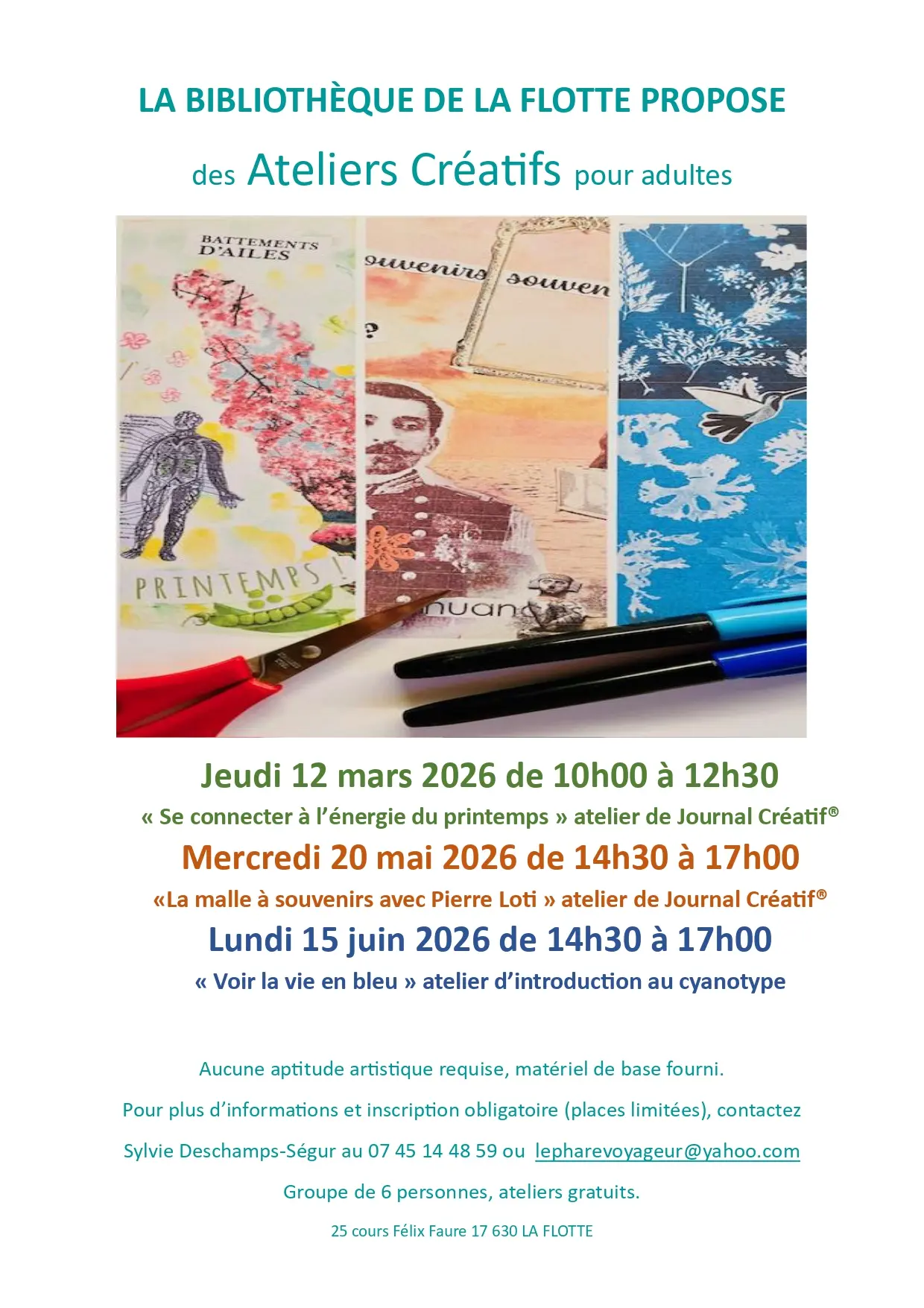 Creative Diary workshop (adults) by the Library_La Flotte