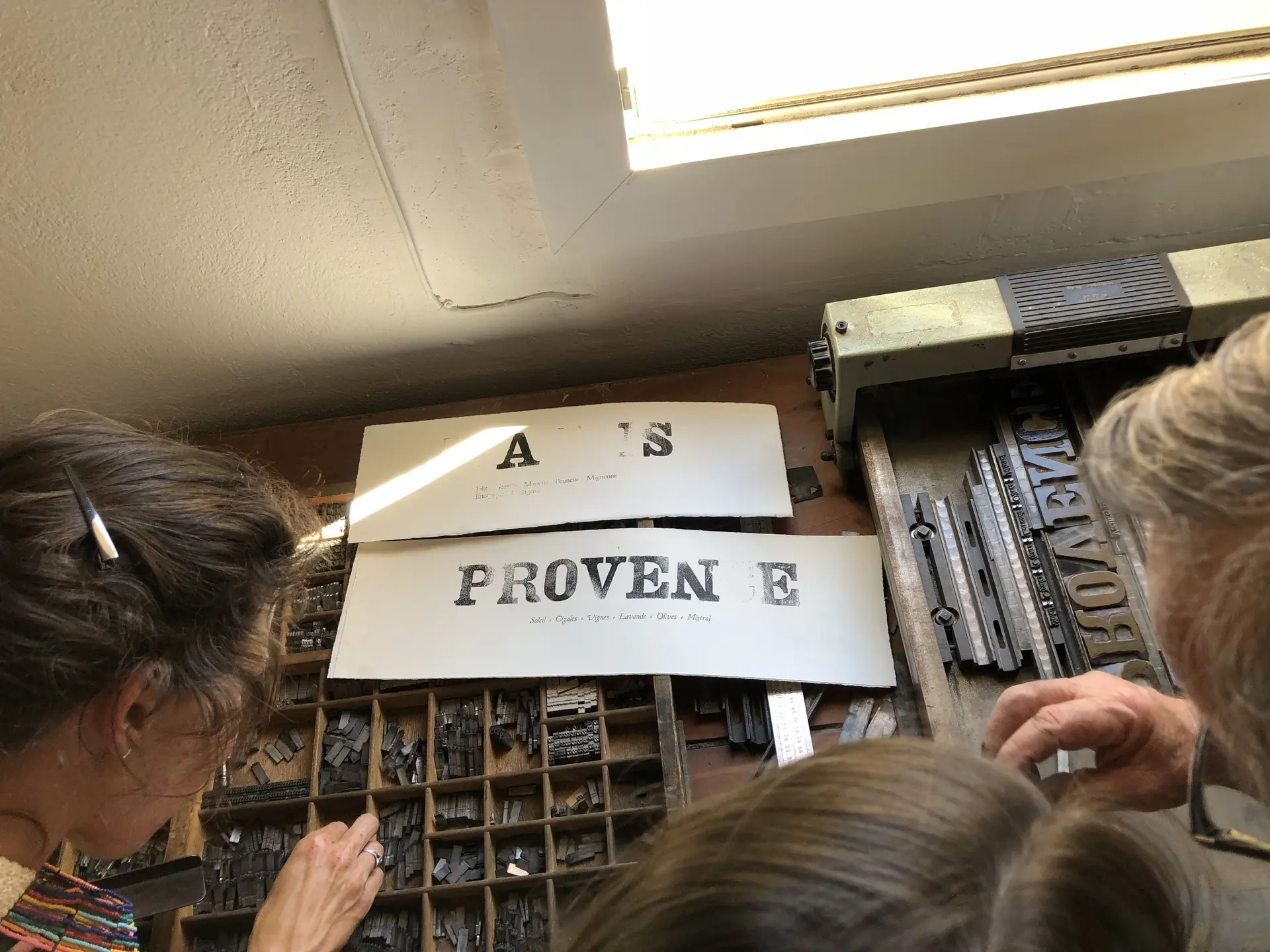 Atelier typographie à l'Atelier Louis Jou
