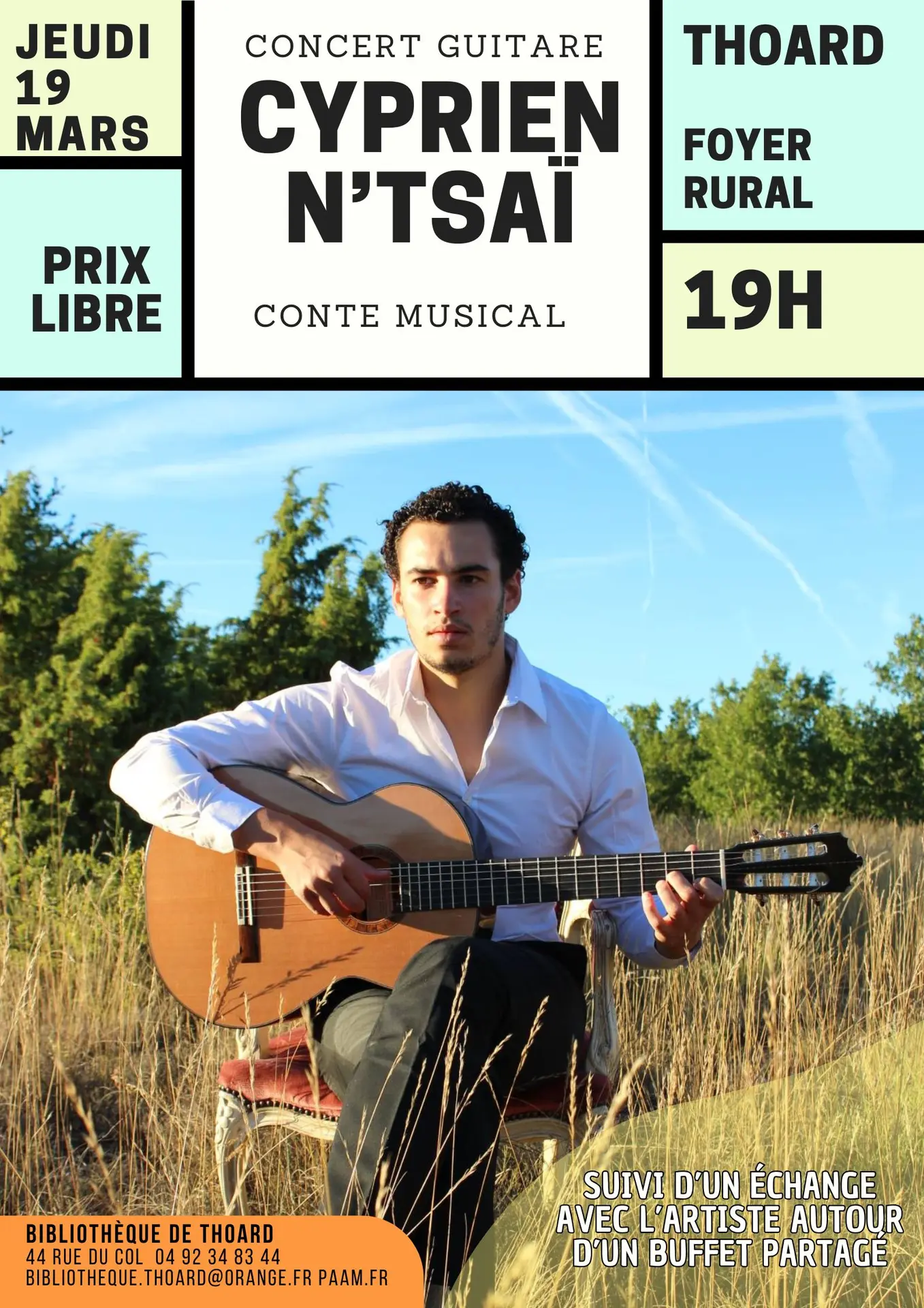Concert de guitare : Cyprien N'Tsaï