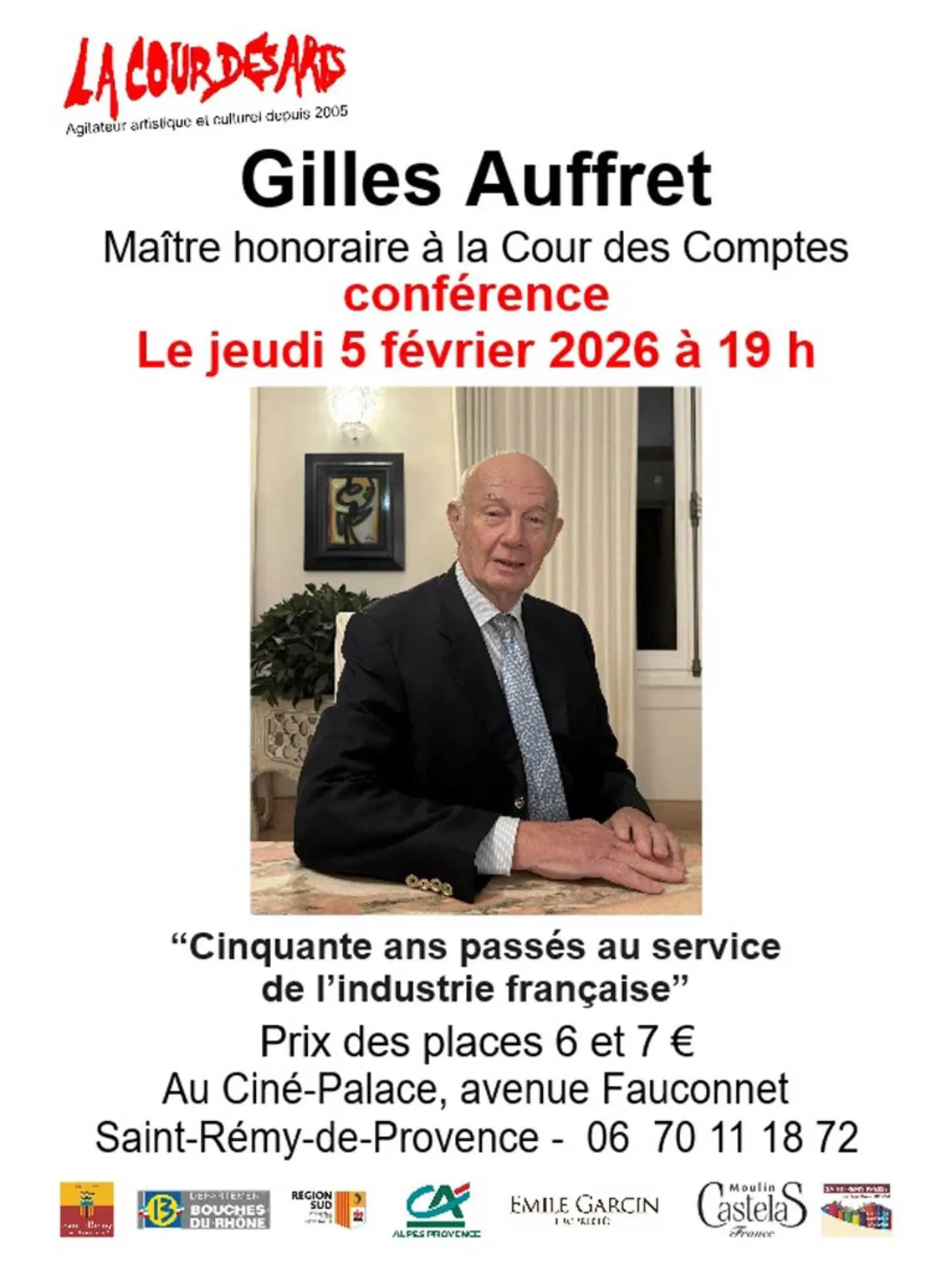 Affiche conference Gilles Auffret au cine palace