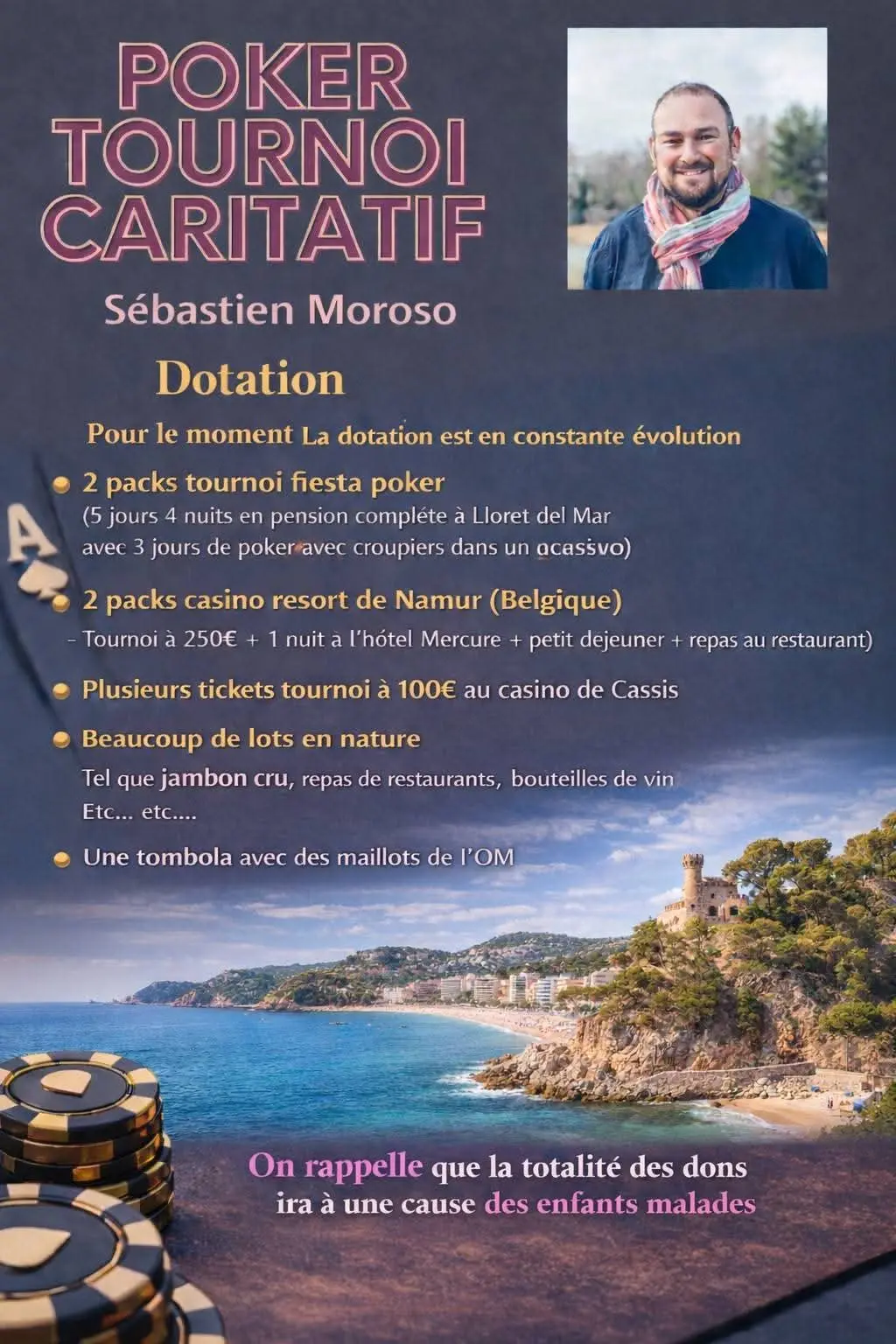 Poker Tournoi caritatif Sébastien Moroso
