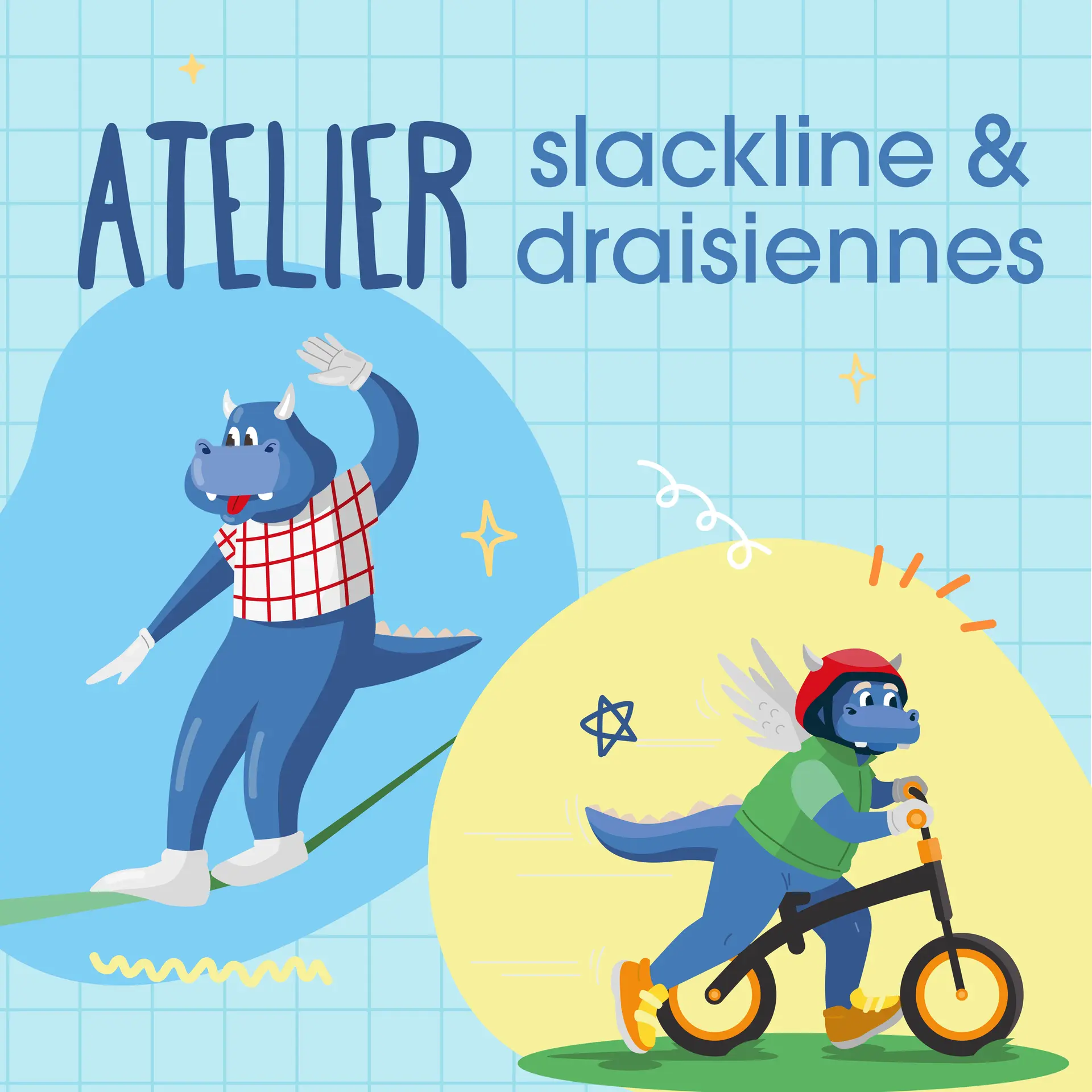 Atelier slacklines & draisiennes