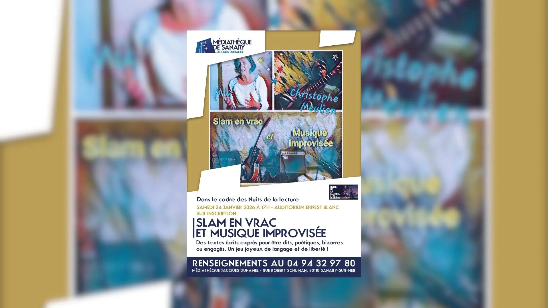 Slam et musique à la Médiathèque de Sanary