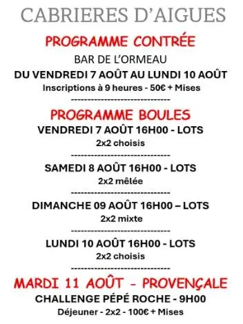 Fête votive   à Cabrières d'Aigues_Cabrières-d'Aigues