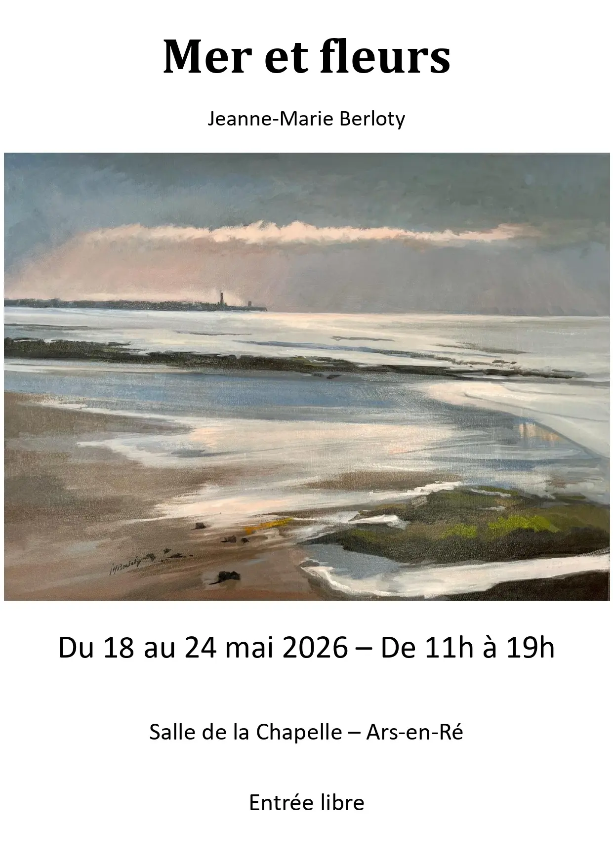 Poster der Ausstellung Mer et fleurs