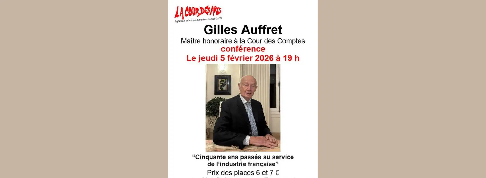 Affiche conference Gilles Auffret au cine palace