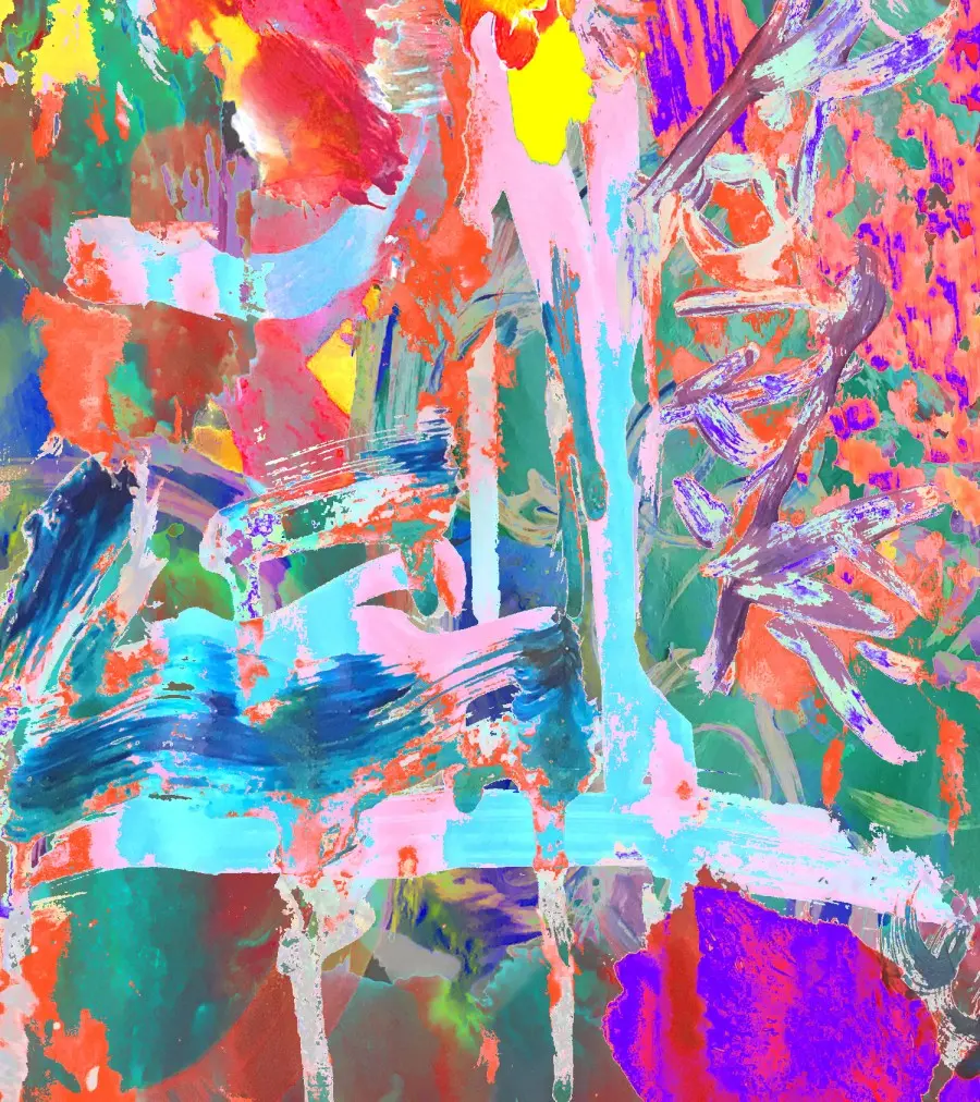 peinture très colorée abstraite