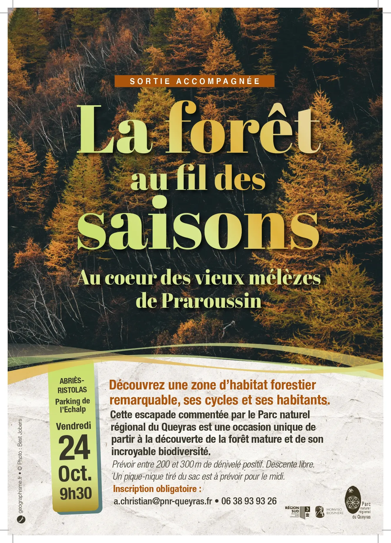 affiche -sortie Parc à Praroussin