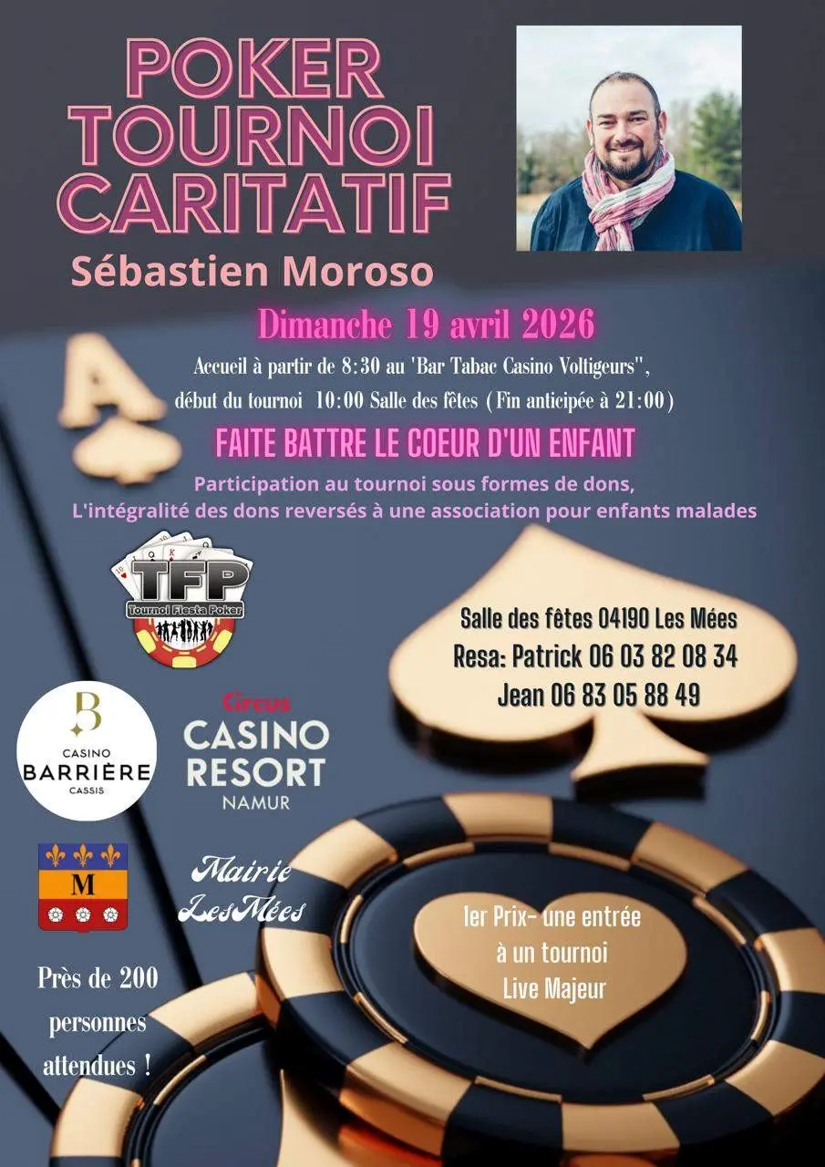 Poker Tournoi caritatif Sébastien Moroso
