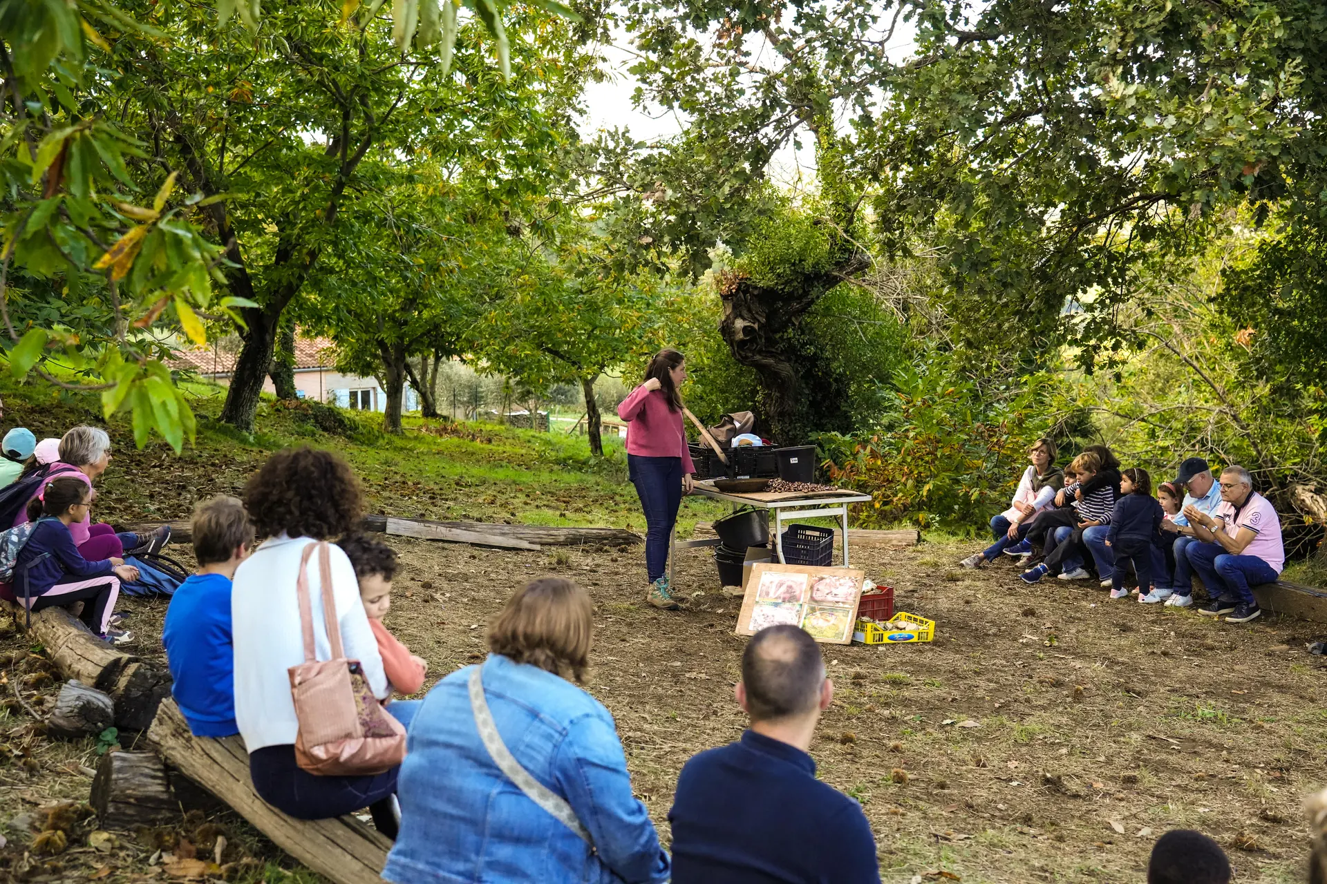 Atelier du petit castanéiculteur à la Châtaigneraie Godissard à Collobrières