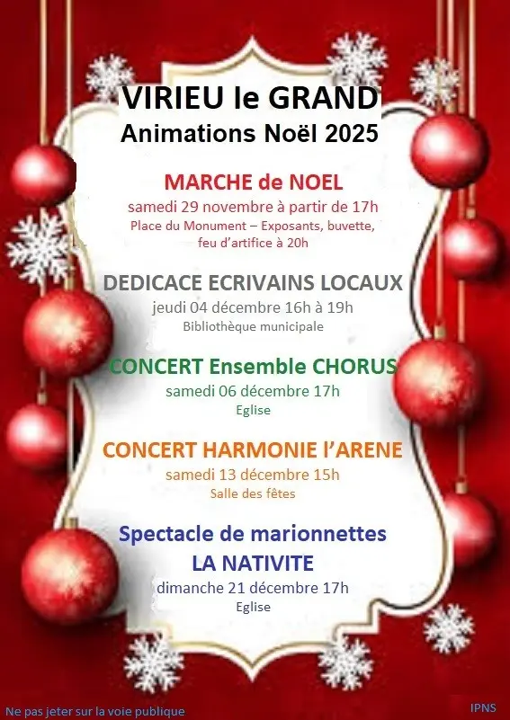 Concert de Noël de l'ensemble Chorus_Virieu-le-Grand