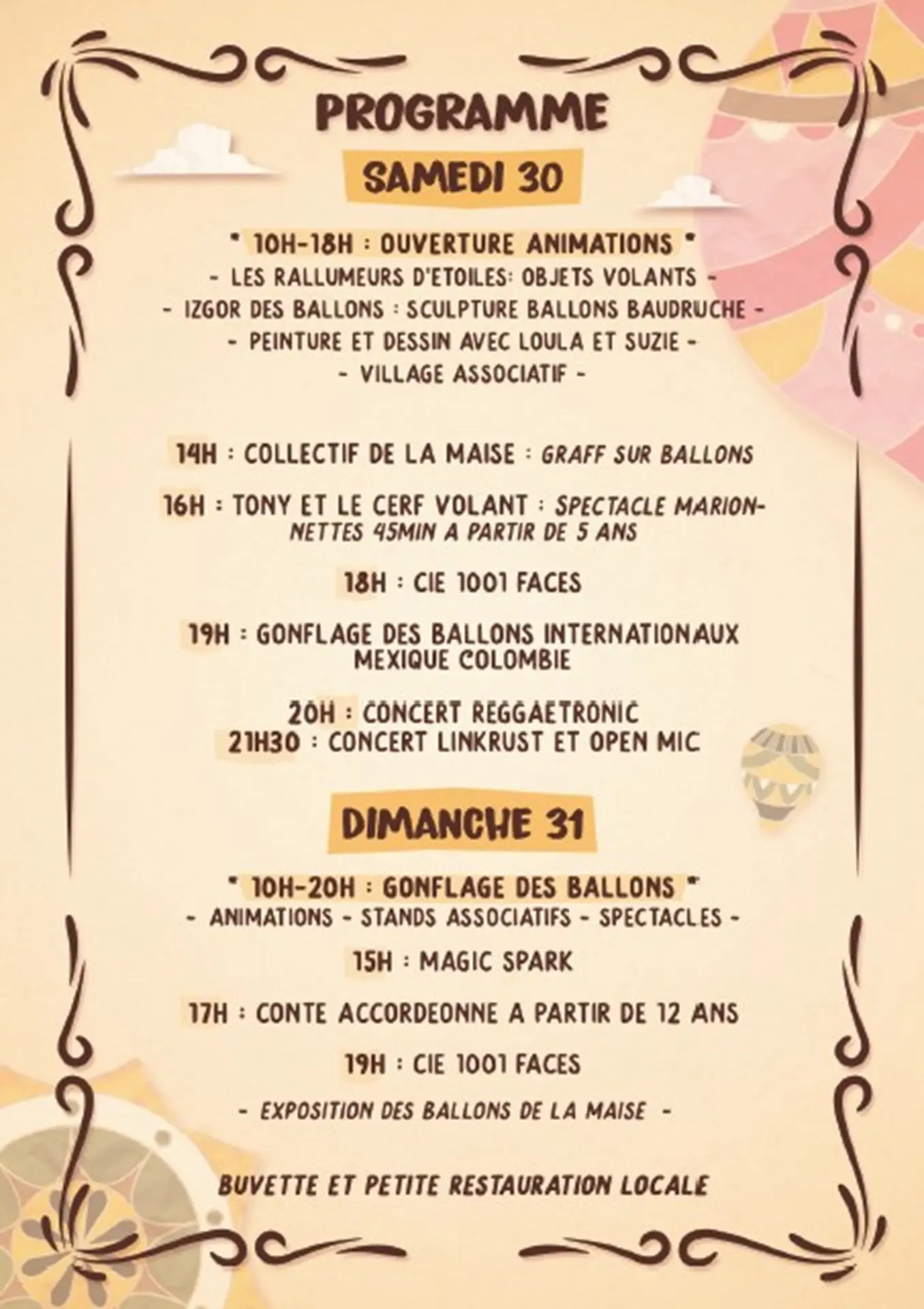 Le programme détaillé du festival 2026