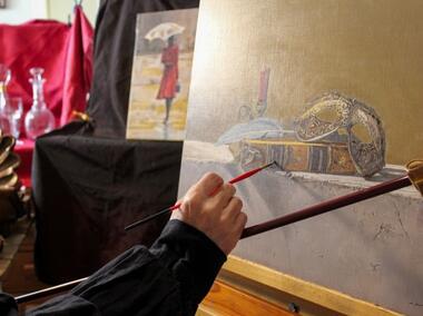 Atelier - Peintre - Cavero - Josselin - Brocéliande - Morbihan - Bretagne