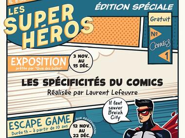 exposition_Superhéros_médiathèque_Mauron_DestinationBrocéliande
