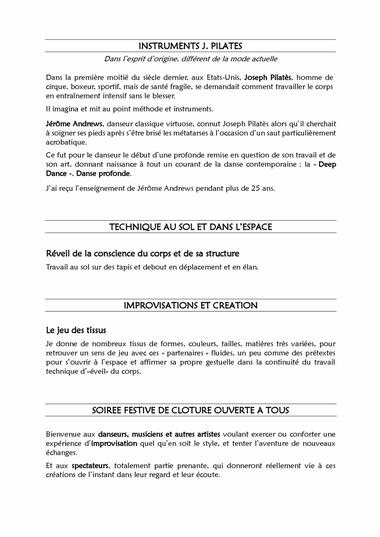 Stage de danse pour tous_Bourg-Argental