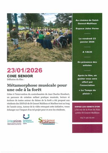 Séance spéciale  - Film résidents EHPAD_Saint-Genest-Malifaux