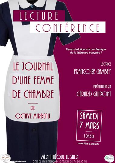 Lecture-spectacle théâtrale “Journal d’une femme de chambre”_Pélussin