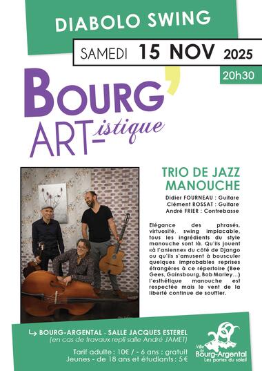 "Diabolo Swing" Trio de Jazz Manouche - Saison culturelle municipale_Bourg-Argental