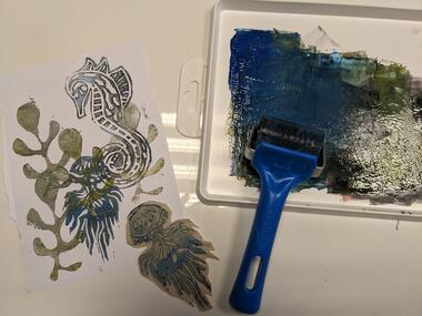 estampe à l'atelier