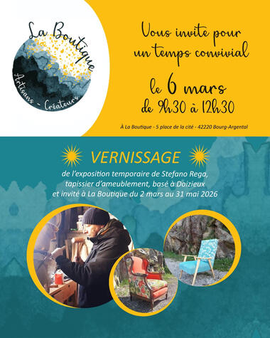 Vernissage à "La Boutique"_Bourg-Argental