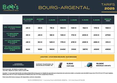Grille des tarifs de location