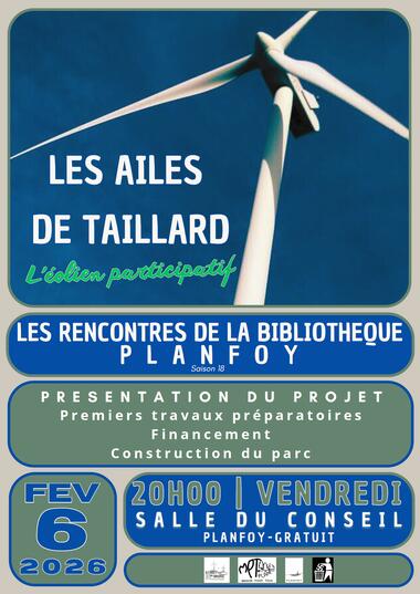 Les rencontres de la bibliothèque -Présentation/débat "Les ailes de Taillard"_Planfoy