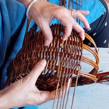 Atelier Vannerie Grand panier zarzo rond