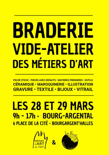 Braderie Vide-atelier des métiers d'art_Bourg-Argental