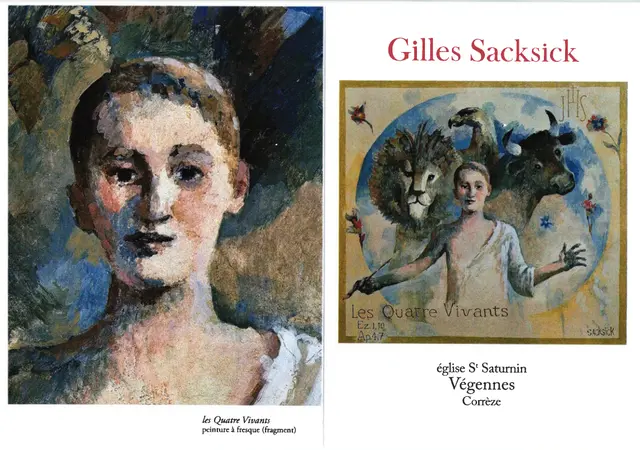 Les Quatre Vivants » : peinture à fresque de Gilles Saksick