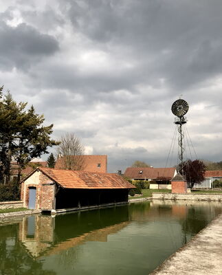 Bercheres les pierres_mare lavoir et éolienne Bollée (002)