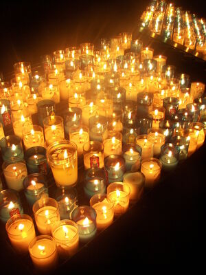 Bougies à la cathédrale