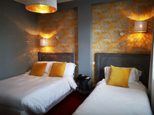 Chambre Lits jumeaux- Hôtel Le Boeuf Couronné Chartres