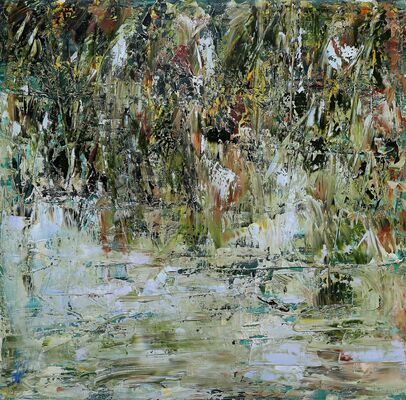Quiétude au fils de l'eau 120x120 n°1 (1)