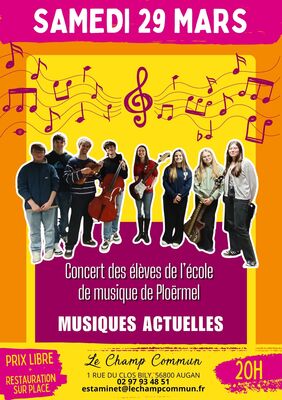 Concert des élèves de l'école de musique