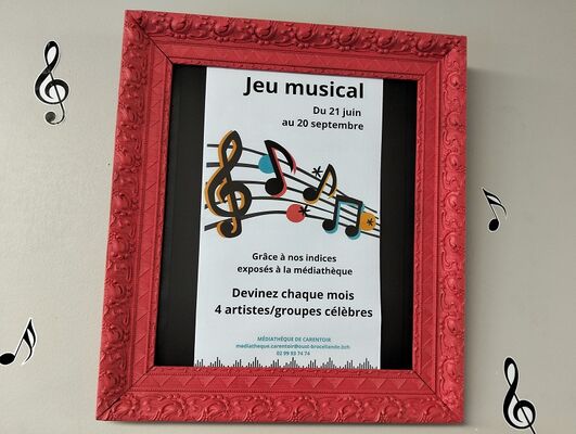 Affiche cadre jeu musical