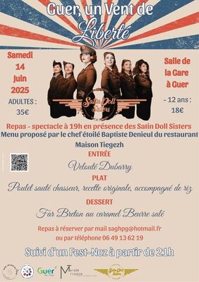 Affiche repas-spectacle-Guer un vent de liberté-2025