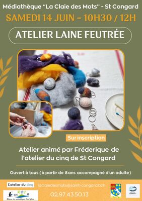 Atelier-Laine feutrée-St-Congard-juin-2025