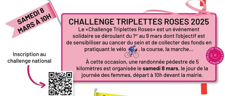 Challenge les triplettes roses