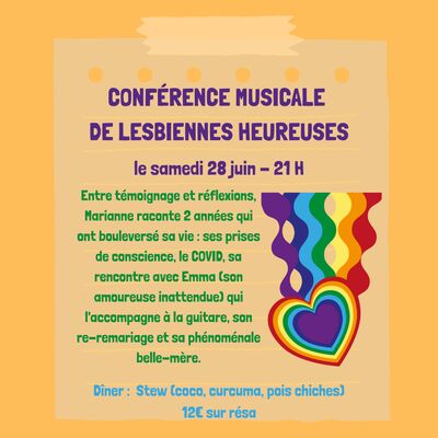 Conférence musicale de lesbiennes heureuse
