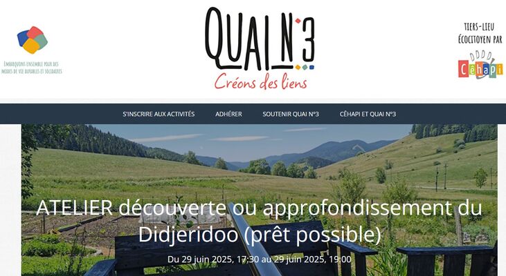 Quai n°3 atelier didjeridoo