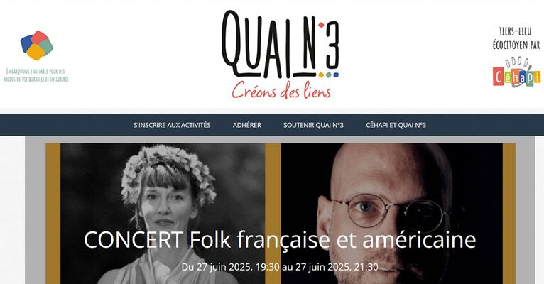 Quai n°3 concert folk française et américaine