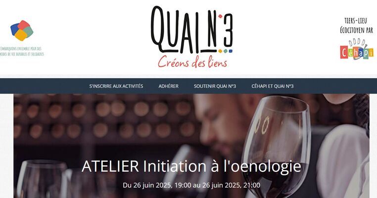 Quai n°3 initiation oenologie