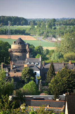 Vue panoramique sur la tour de Papegault - Montfort - ©Office de Tourisme