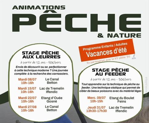 animations et stages pêche