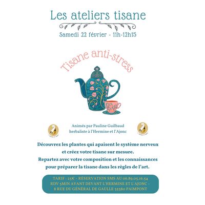 Affiche atelier tisane février 2025_paimpont