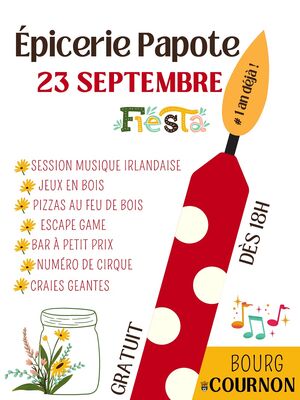 Affiche 1 ans de l'épicerie papote