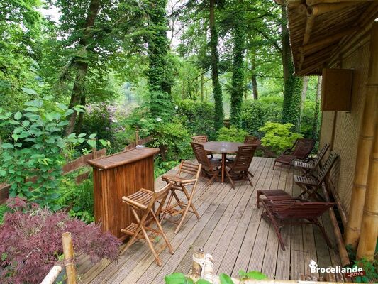 Cabane Bambou-8 Camping d'Aleth St-Malo de Beignon Brocéliande