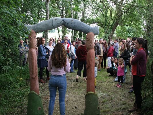 Inauguration - parcours - art - Concoret - CPIE - Brocéliande - Bretagne